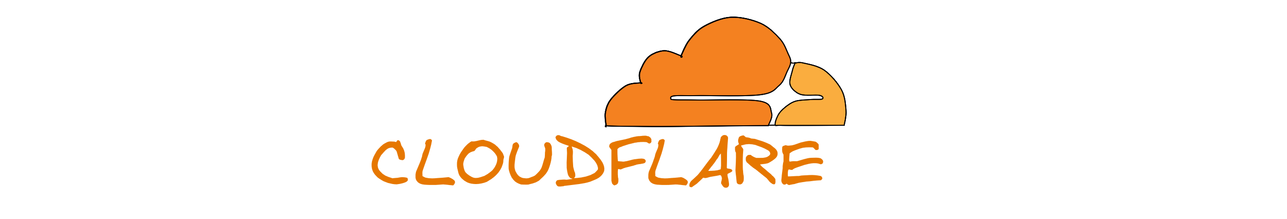 Poor rendition of Cloudflare's logo