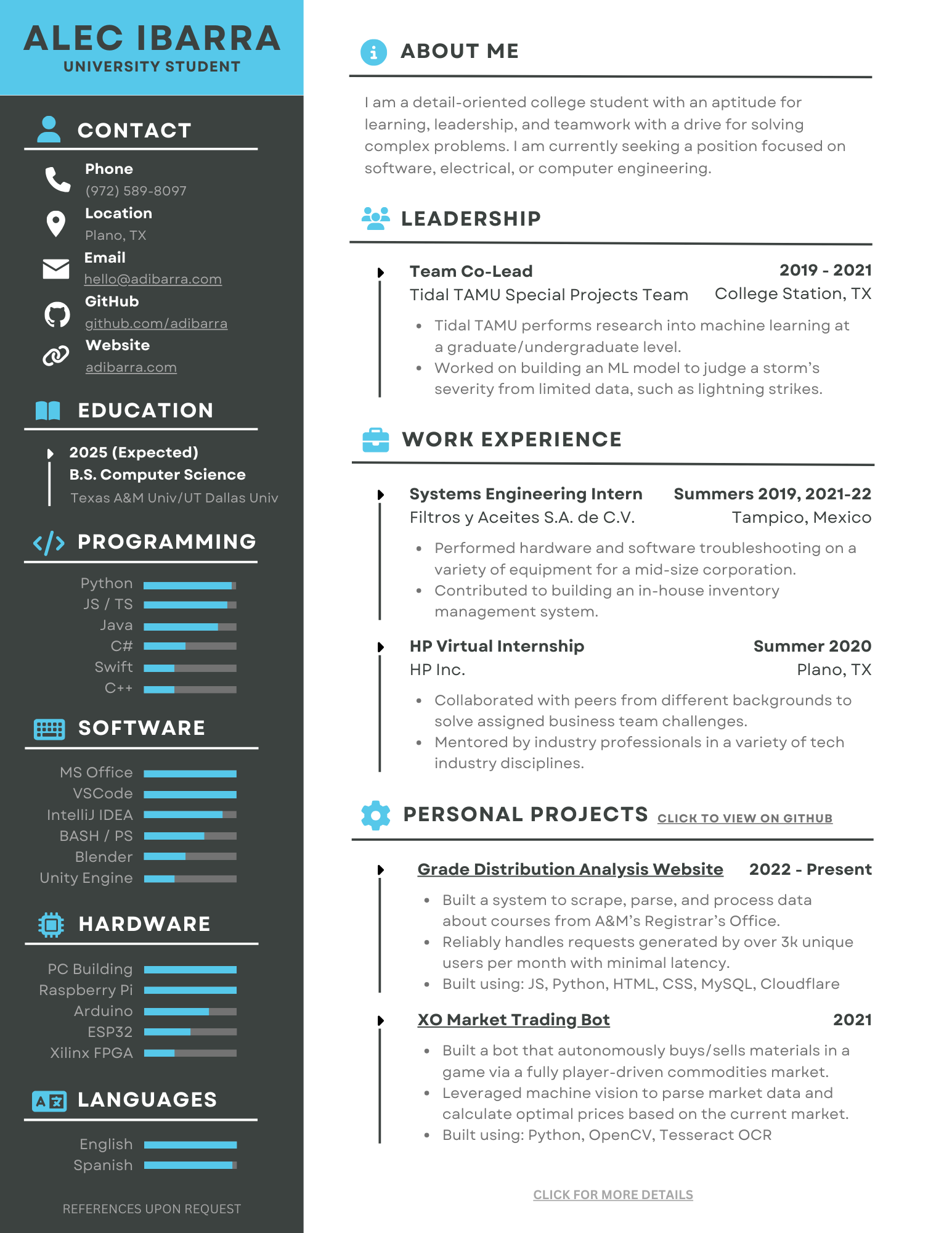 Resume - Alec Ibarra